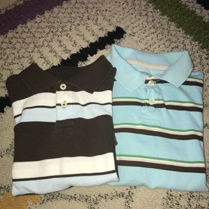 2 striped boys polos
